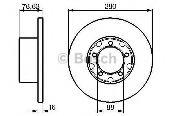 BOSCH 0986478201 Тормозной диск