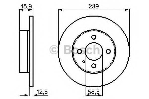 BOSCH 0986478212 Тормозной диск