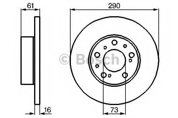 BOSCH 0986478234 Тормозной диск