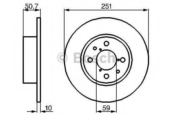 BOSCH 0986479B26 Тормозной диск