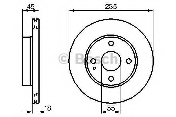 BOSCH 0986478241 Тормозной диск