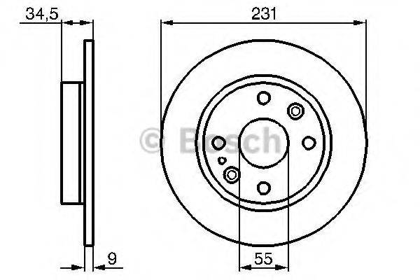 BOSCH 0986478242 Тормозной диск