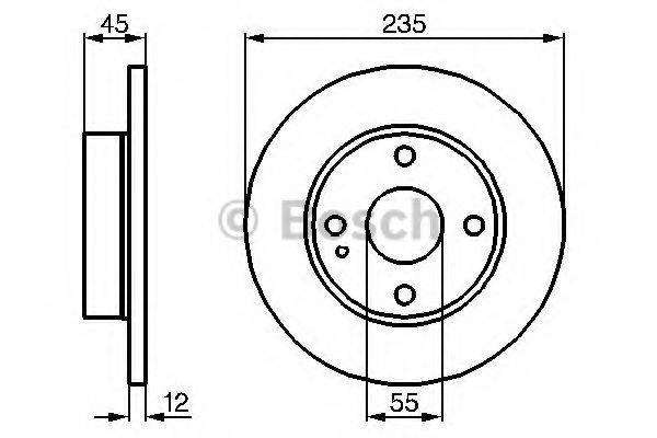 BOSCH 0986478252 Тормозной диск