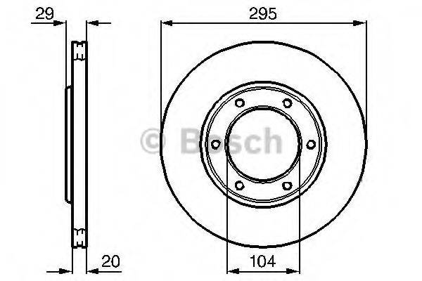 BOSCH 0986478257 Тормозной диск