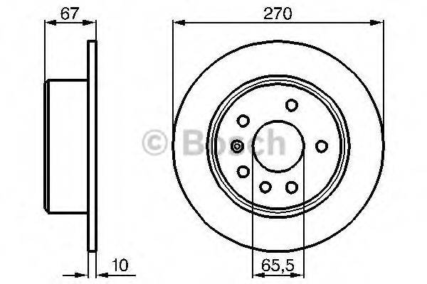 BOSCH 0986478267 Тормозной диск