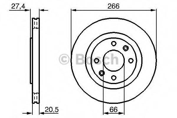 BOSCH 0986479B27 Тормозной диск