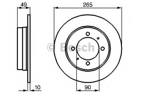 BOSCH 0986478272 Тормозной диск