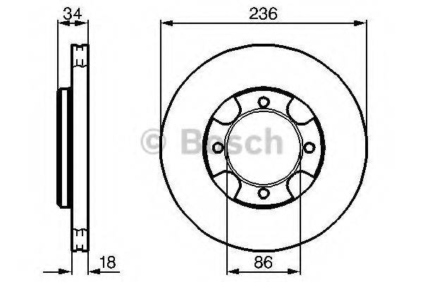 BOSCH 0986478277 Тормозной диск