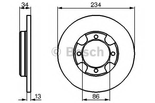 BOSCH 0986478282 Тормозной диск