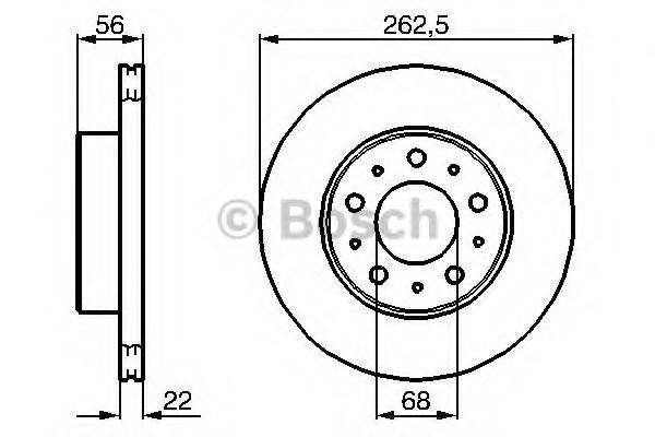 BOSCH 0986478283 Тормозной диск