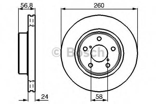 BOSCH 0986478293 Тормозной диск