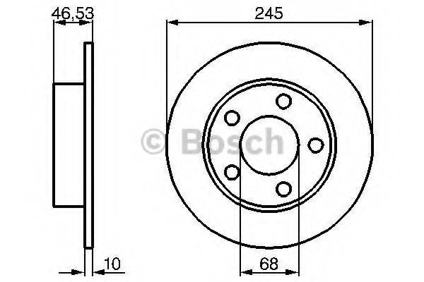 BOSCH 0986478315 Тормозной диск