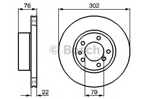 BOSCH 0986478318 Тормозной диск