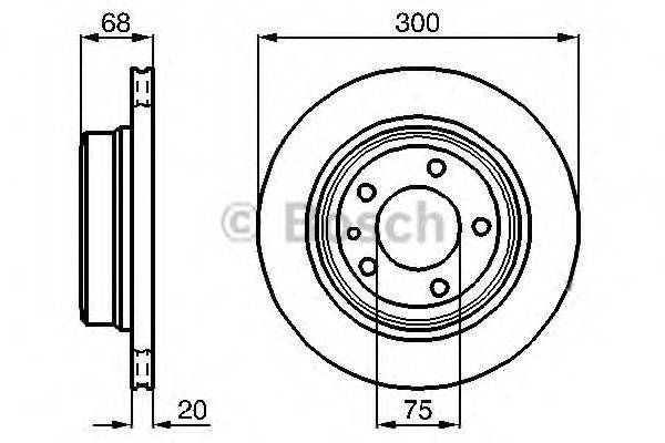 BOSCH 0986478320 Тормозной диск