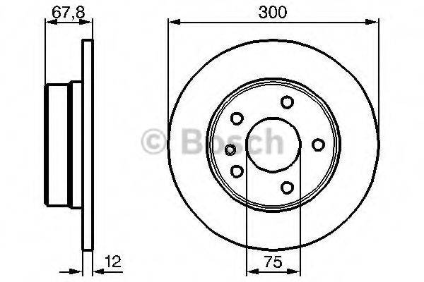 BOSCH 0986478322 Тормозной диск