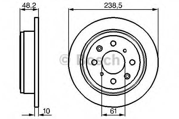 BOSCH 0986478350 Тормозной диск