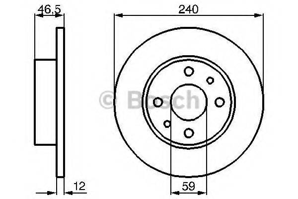 BOSCH 0986478353 Тормозной диск