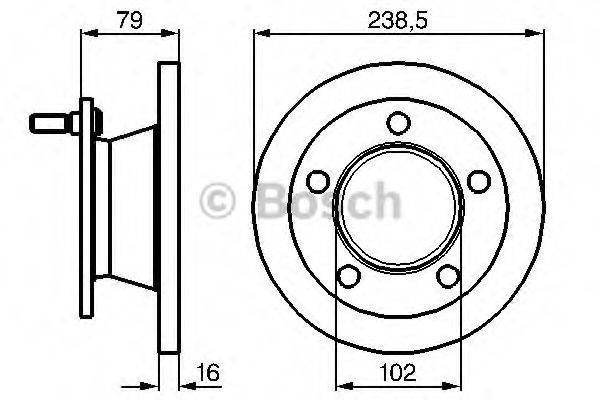 BOSCH 0986478357 Тормозной диск