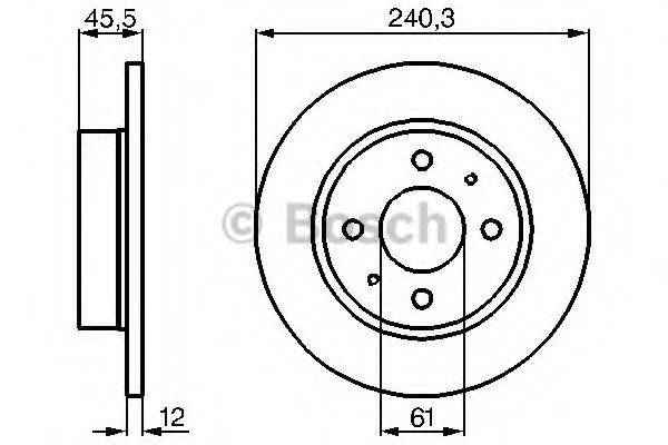 BOSCH 0986478368 Тормозной диск