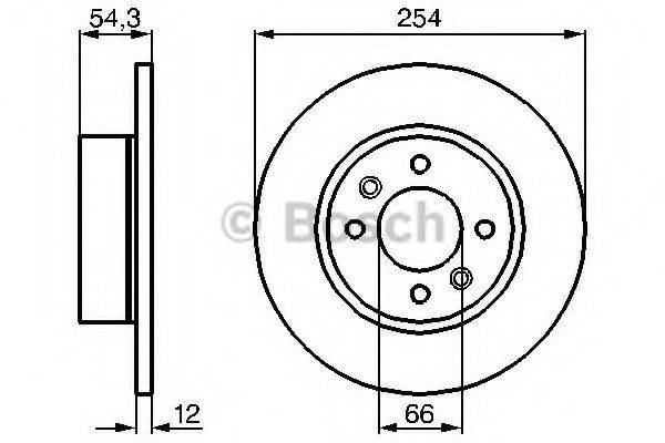 BOSCH 0986478390 Тормозной диск
