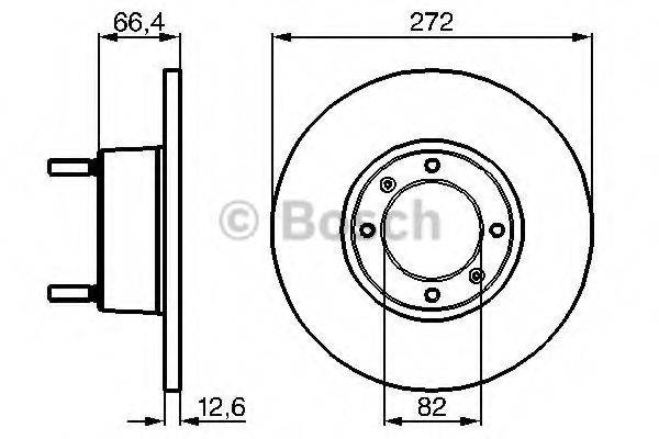 BOSCH 0986478402 Тормозной диск