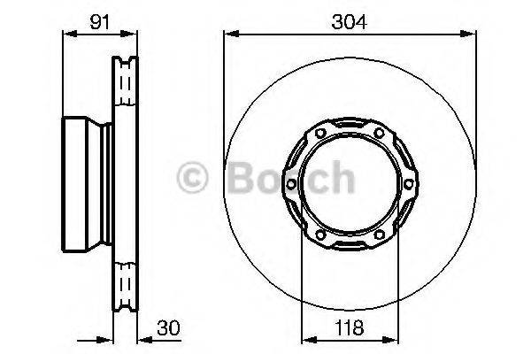 BOSCH 0986478406 Тормозной диск