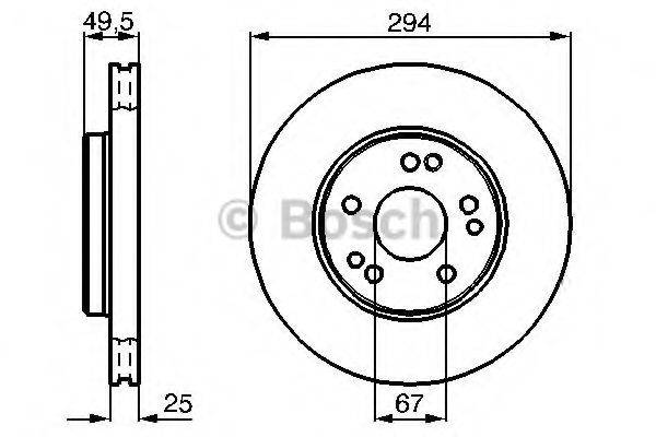 BOSCH 0986478428 Тормозной диск