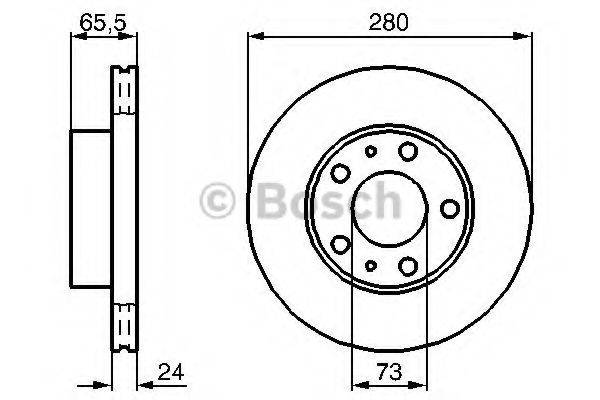 BOSCH 0986479B34 Тормозной диск