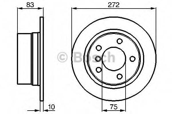 BOSCH 0986478439 Тормозной диск