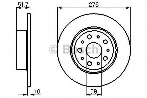 BOSCH 0986478463 Тормозной диск