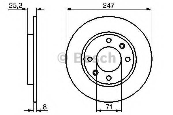 BOSCH 0986479B35 Тормозной диск