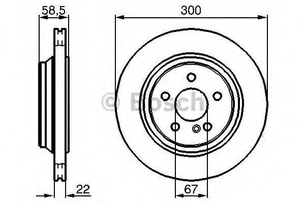 BOSCH 0986478473 Тормозной диск