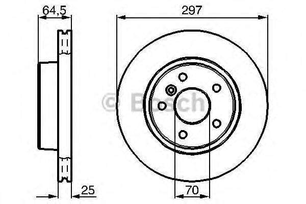 BOSCH 0986478483 Тормозной диск