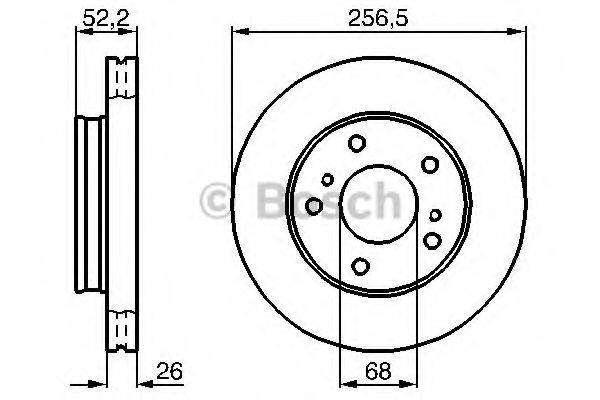 BOSCH 0986478485 Тормозной диск