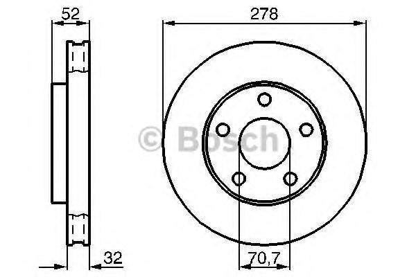 BOSCH 0986478486 Тормозной диск