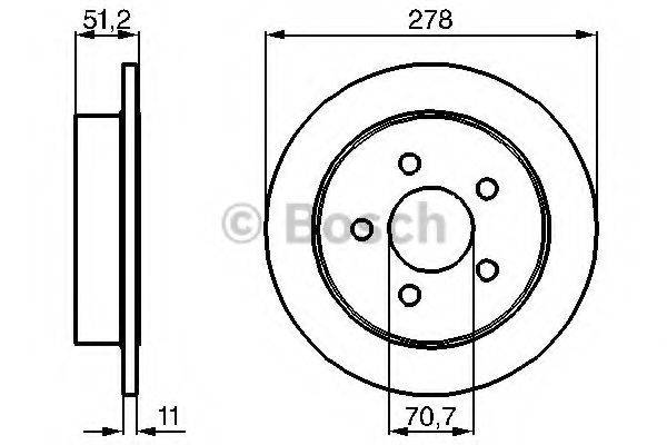 BOSCH 0986478487 Тормозной диск