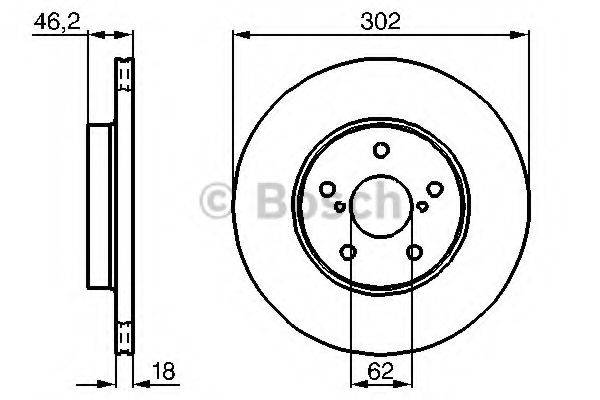BOSCH 0986478490 Тормозной диск