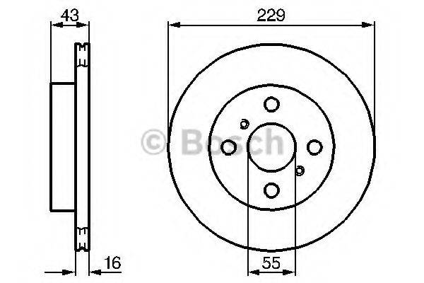 BOSCH 0986478491 Тормозной диск