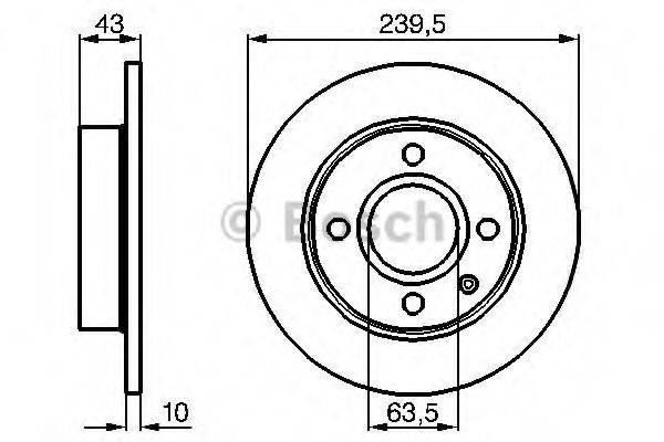 BOSCH 0986478501 Тормозной диск