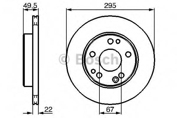 BOSCH 0986478525 Тормозной диск