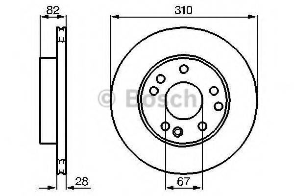BOSCH 0986478528 Тормозной диск
