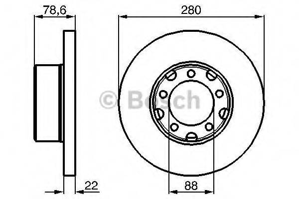 BOSCH 0986478529 Тормозной диск