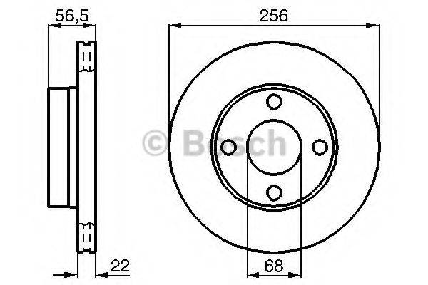 BOSCH 0986478550 Тормозной диск