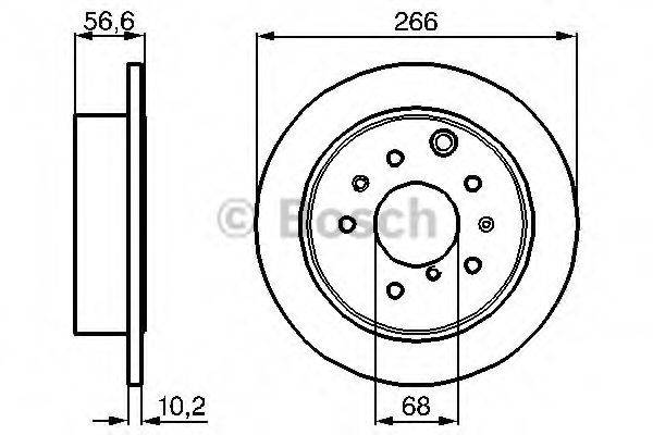 BOSCH 0986478554 Тормозной диск