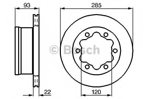 BOSCH 0986479B38 Тормозной диск