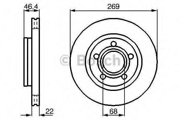 BOSCH 0986478574 Тормозной диск