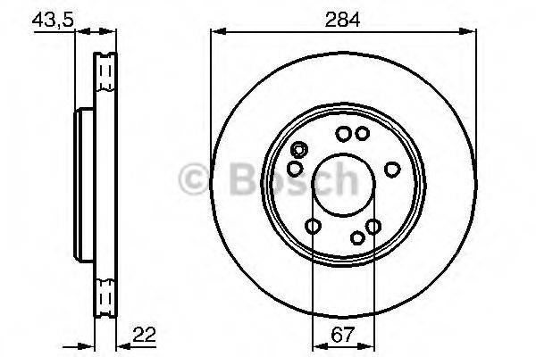 BOSCH 0986478589 Тормозной диск