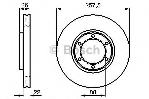 BOSCH 0986478596 Тормозной диск