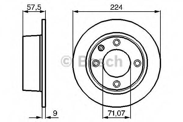 BOSCH 0986478604 Тормозной диск