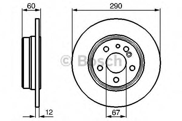 BOSCH 0986478607 Тормозной диск